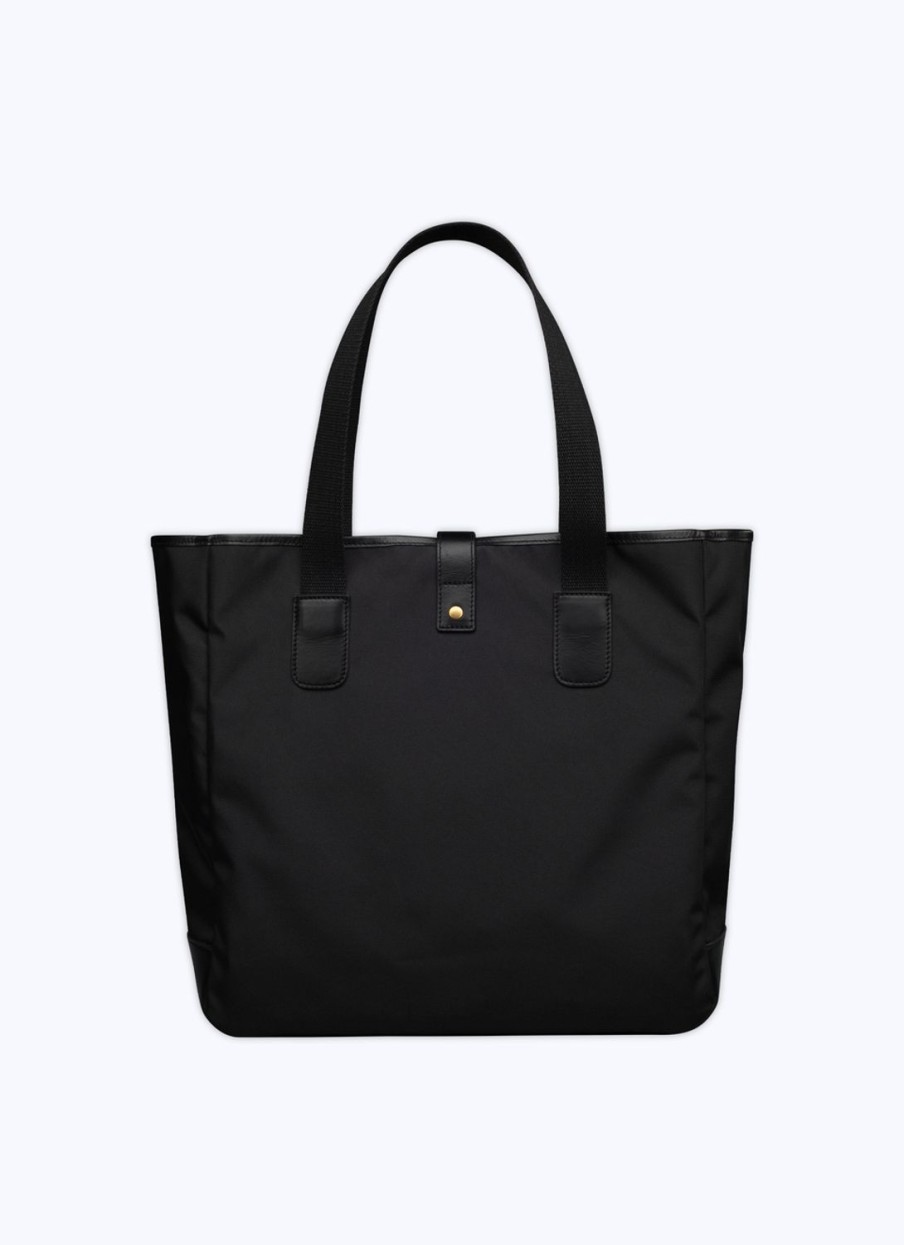 Leather Goods | De Fursac Technical Fabric And Leather Tote Bag Black