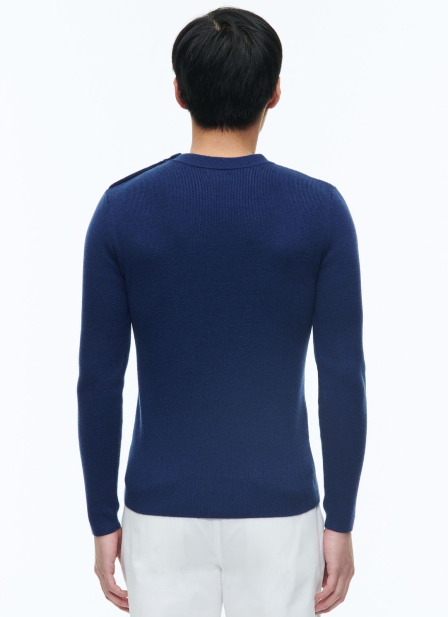 Sweaters | De Fursac Cotton And Certified Wool Sweater Dark Blue