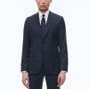 Blazers | De Fursac Wool Serge Large Suit Jacket Navy Blue