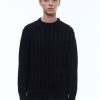 Sweaters | De Fursac Wool And Cotton Cable Knit Sweater Navy Blue