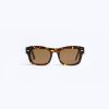 Sunglasses | De Fursac Tortoise Rectangular Sunglasses Tortoise - Brown Lenses