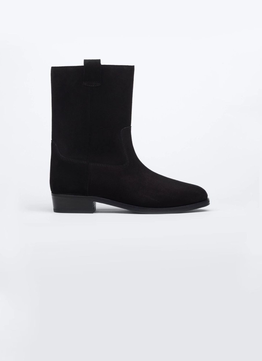 Shoes | De Fursac Split Leather Camargue Style Boots Black