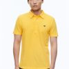 Polos & T-Shirts | De Fursac Organic Cotton Pique Polo Sweater Yellow