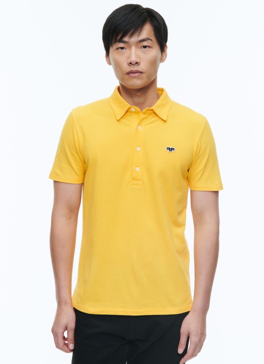 Polos & T-Shirts | De Fursac Organic Cotton Pique Polo Sweater Yellow