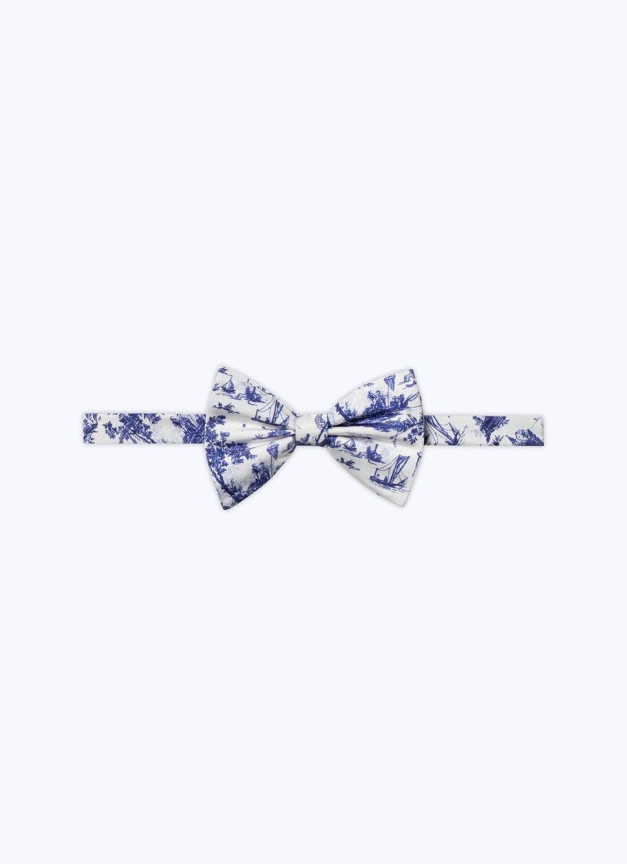 Others | De Fursac Silk Bow Tie Toile De Jouy