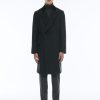 Outerwear | De Fursac Virgin Wool Double-Breasted Coat Charcoal Grey