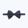 Ties | De Fursac Satin Bow Tie Navy Blue