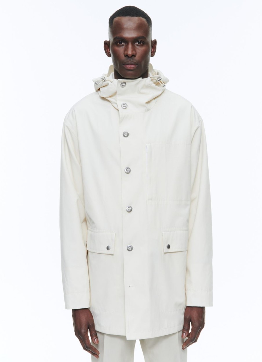 Outerwear | De Fursac Technical Canvas Nautical Parka Ecru