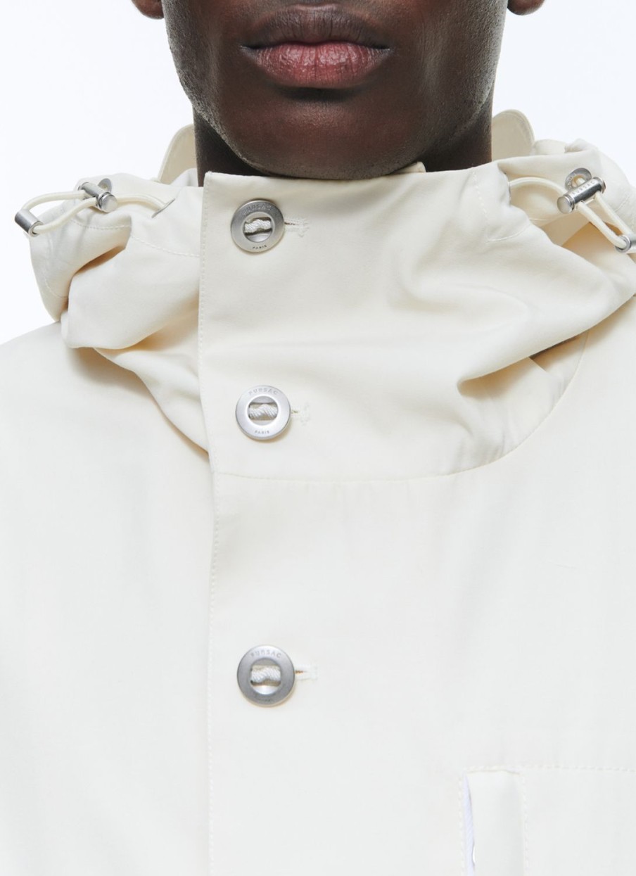 Outerwear | De Fursac Technical Canvas Nautical Parka Ecru