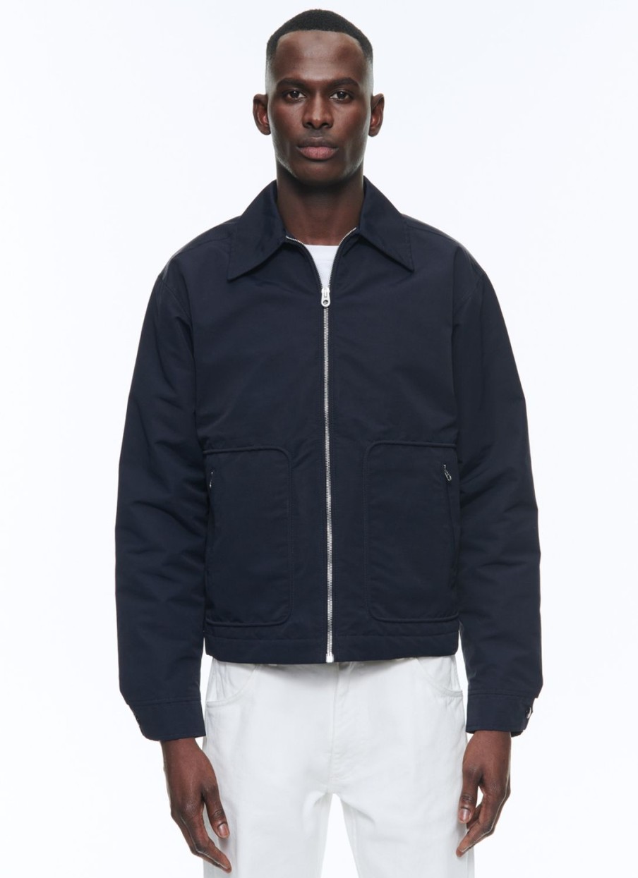 Outerwear | De Fursac Technical Fabric Quilted Jacket Navy Blue