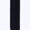 Ties | De Fursac Knitted Silk Tie Midnight Blue