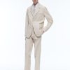 Blazers | De Fursac Linen And Cotton Slack Jacket Beige