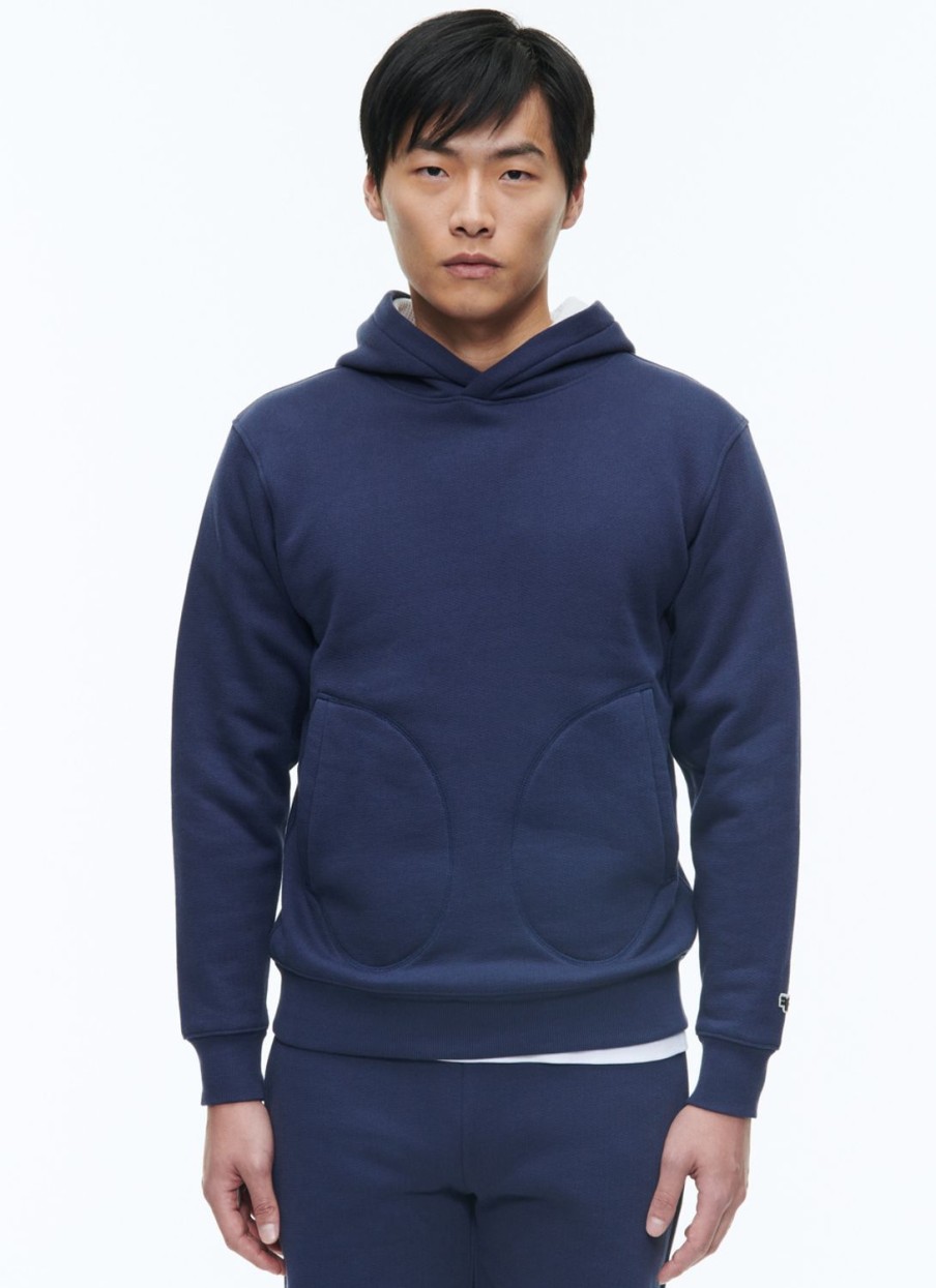 Sweaters | De Fursac Organic Cotton Jersey Hoody Navy Blue