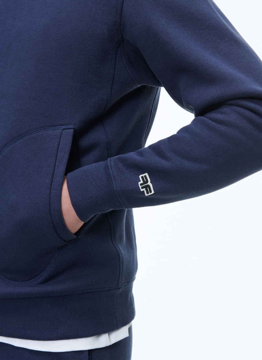 Sweaters | De Fursac Organic Cotton Jersey Hoody Navy Blue