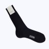 Homewear | De Fursac Ribbed Eyptian Cotton Socks Black