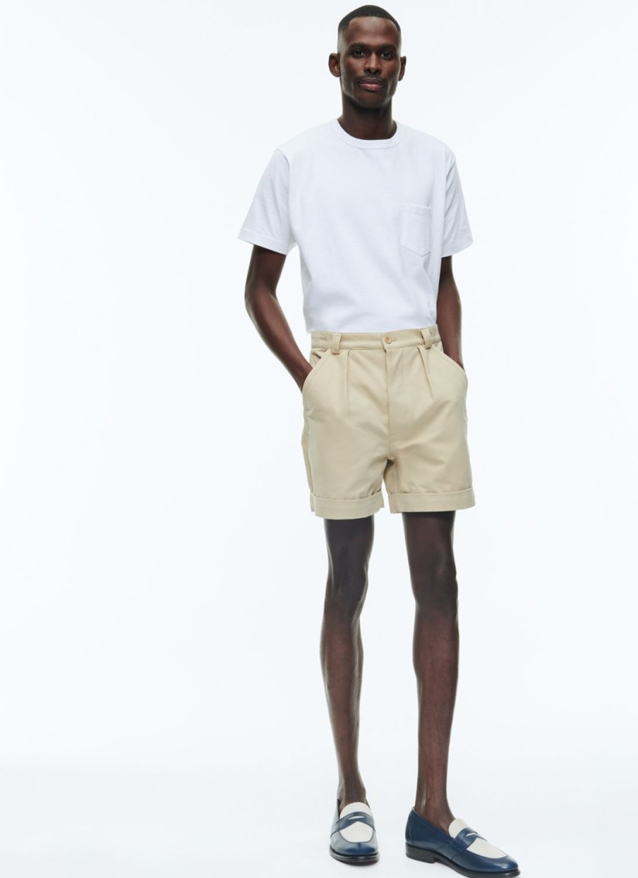 Trousers | De Fursac Cotton Canvas Bermuda Shorts Beige