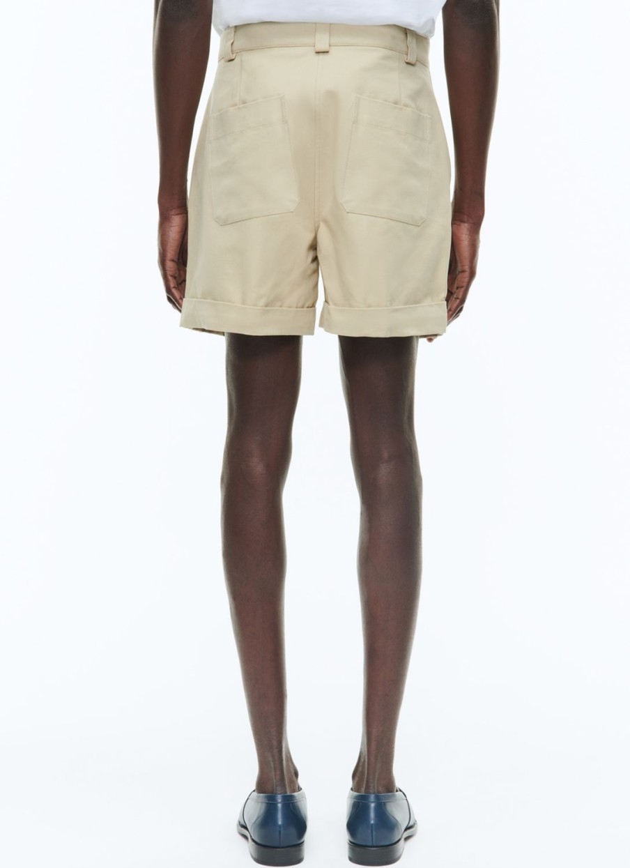 Trousers | De Fursac Cotton Canvas Bermuda Shorts Beige