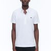 Polos & T-Shirts | De Fursac Organic Cotton Pique Polo Sweater White