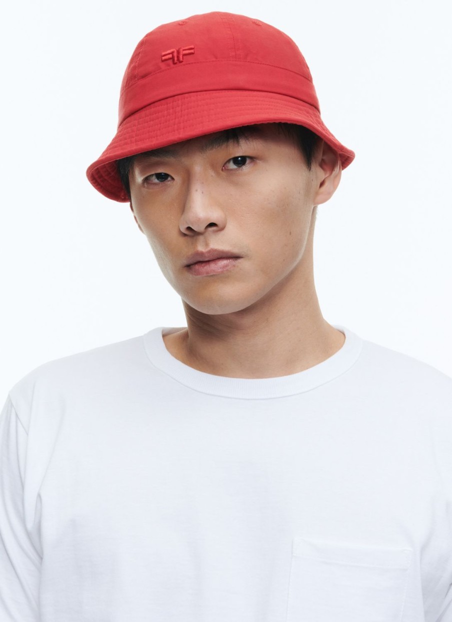 Hats | De Fursac Water-Repellent Fabric Bucket Hat Red