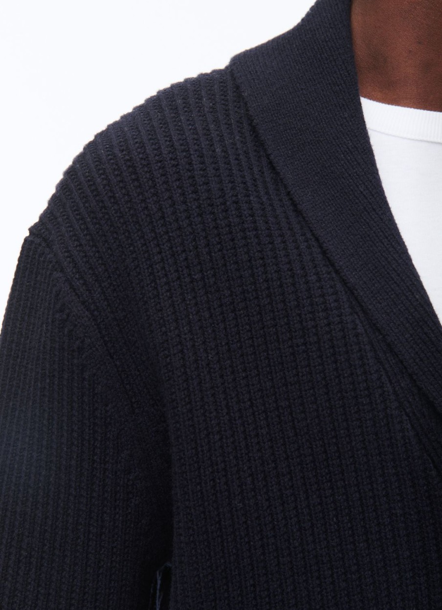 Sweaters | De Fursac Merino Wool Cardigan Navy Blue