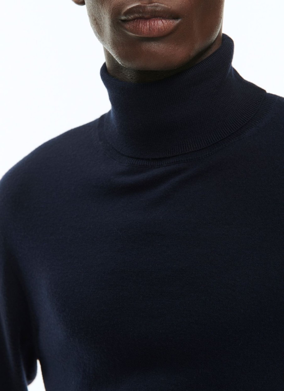 Sweaters | De Fursac Merino Wool Roll Neck Sweater Navy Blue