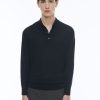 Sweaters | De Fursac Merino Wool Sweater Navy Blue