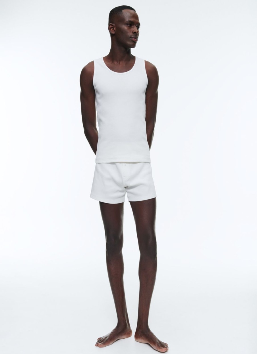 Polos & T-Shirts | De Fursac Organic Cotton Ribbed Tank Top Ecru