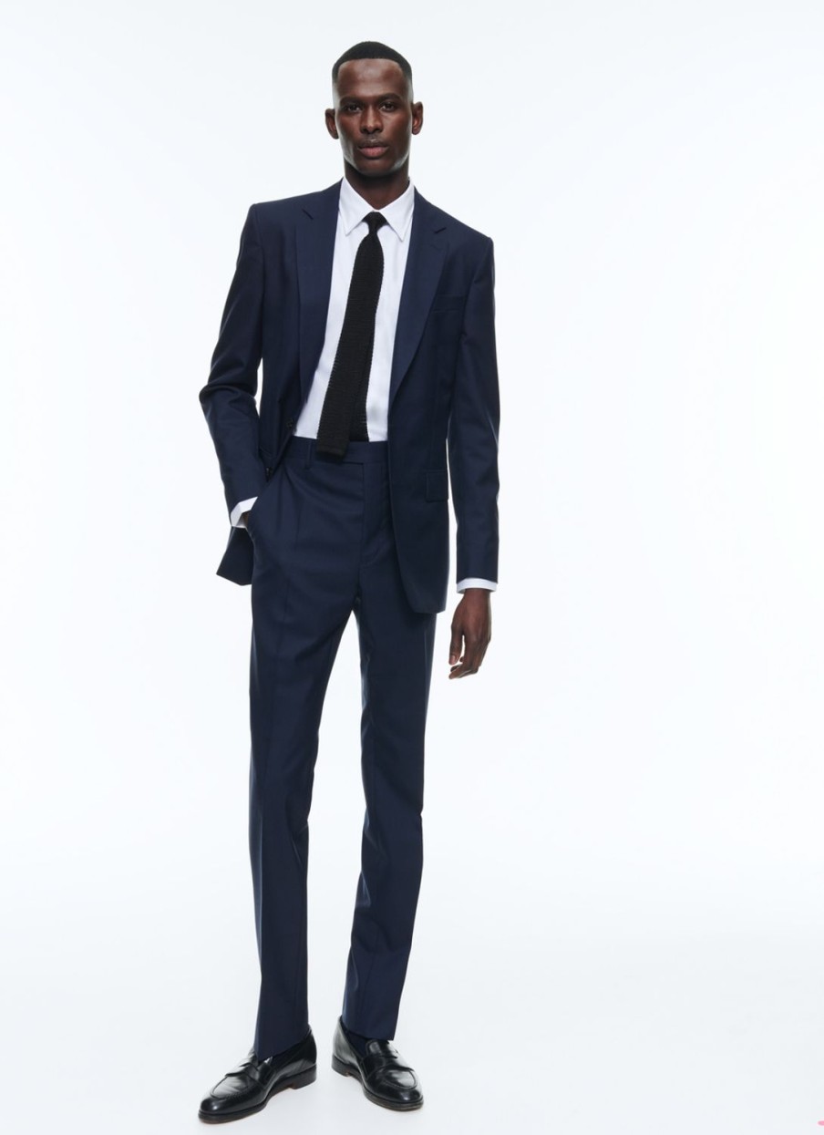 Suits | De Fursac Certified Fresco Wool Fitted Suit Navy Blue