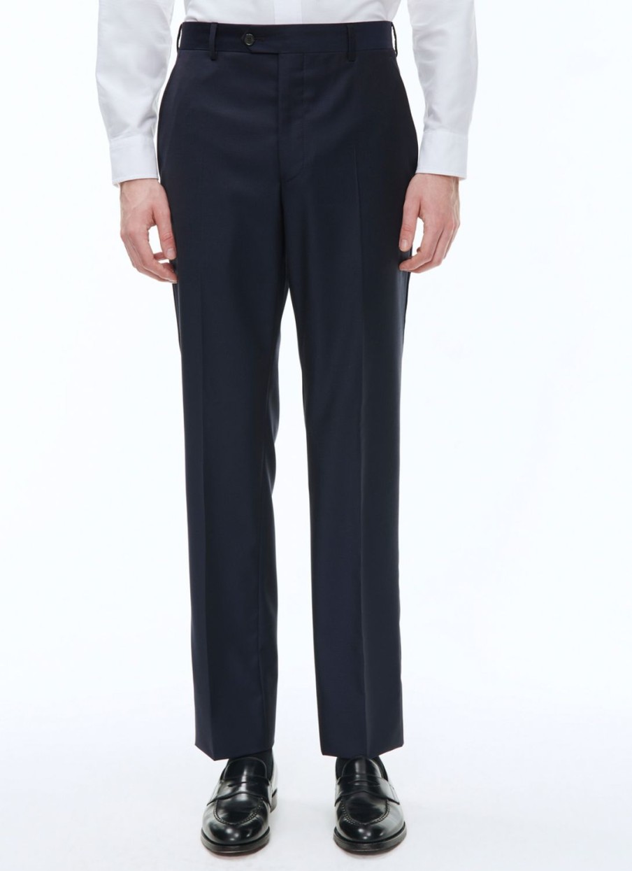 Trousers | De Fursac Wool Serge Trousers Navy Blue