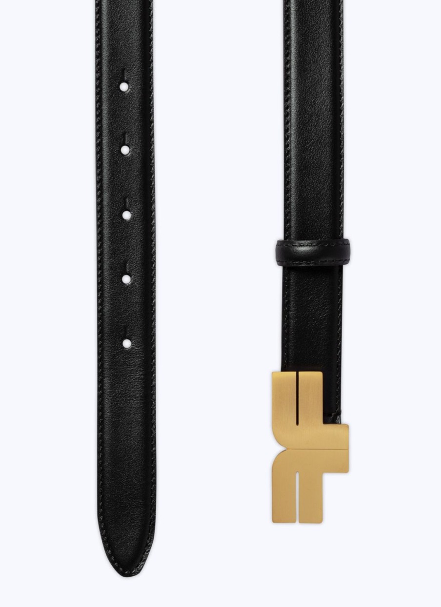 Belts | De Fursac Leather Belt With Fursac Buckle Black