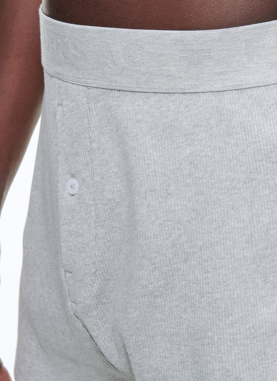 Homewear | De Fursac Organic Ribbed Cotton Underpants Grey