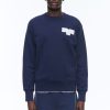 Sweaters | De Fursac Organic Cotton Sweatshirt With Logo Navy Blue