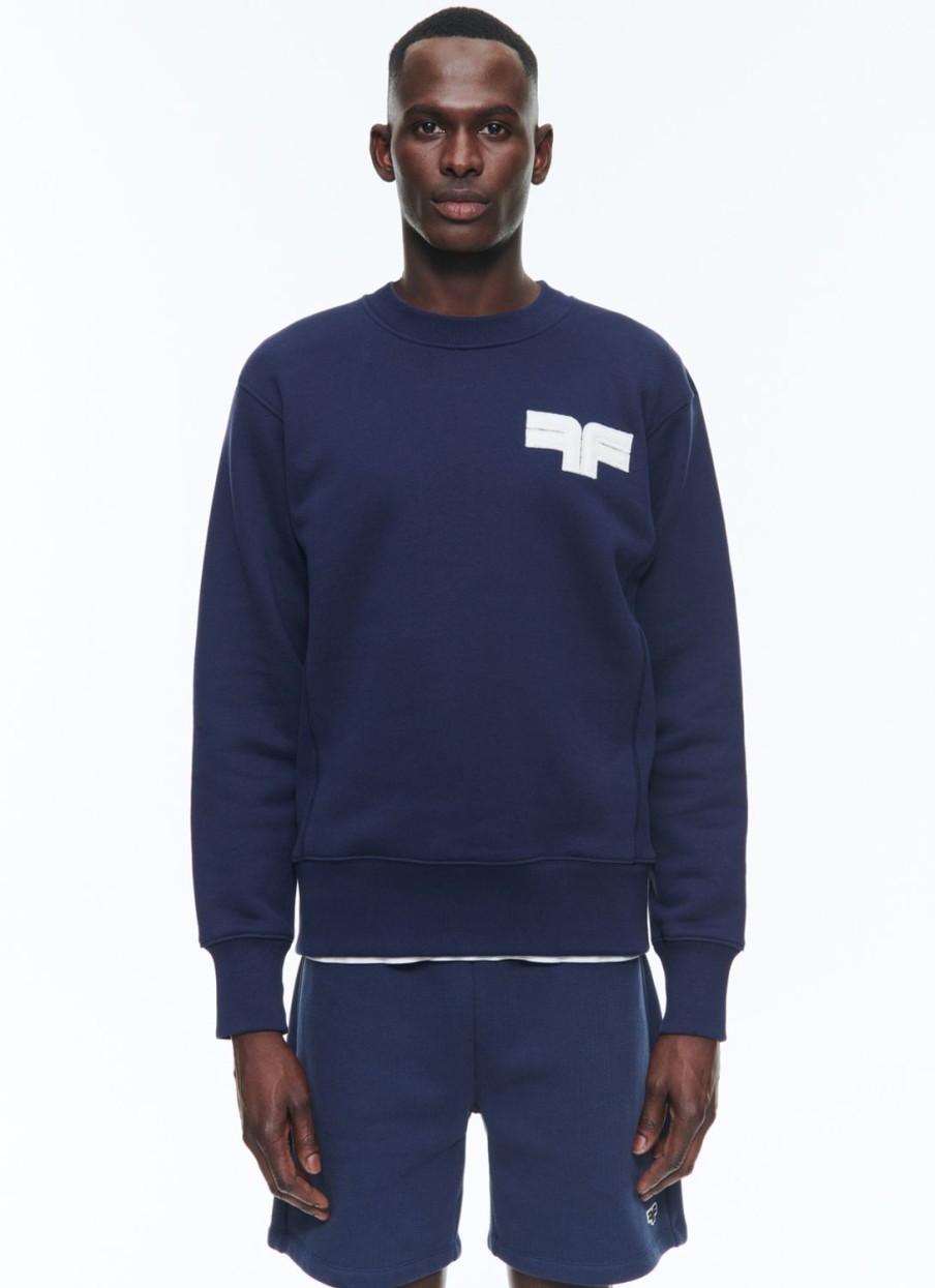 Sweaters | De Fursac Organic Cotton Sweatshirt With Logo Navy Blue