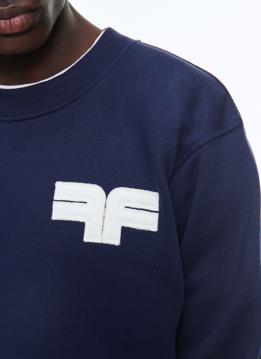 Sweaters | De Fursac Organic Cotton Sweatshirt With Logo Navy Blue