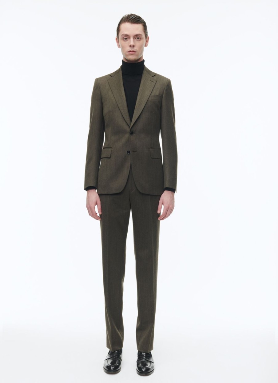 Suits | De Fursac Flecked Wool Fitted Suit Bronze