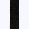 Ties | De Fursac Knitted Silk Tie Black