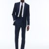 Blazers | De Fursac Certified Fresco Wool Fitted Jacket Navy Blue