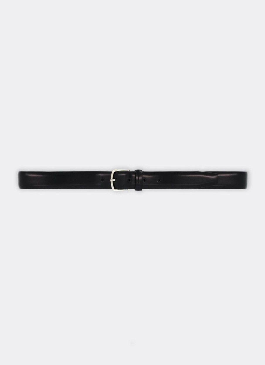 Belts | De Fursac Black Leather Belt Smooth Black Leather