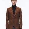 Blazers | De Fursac Wool Flannel Fitted Jacket Cinnamon