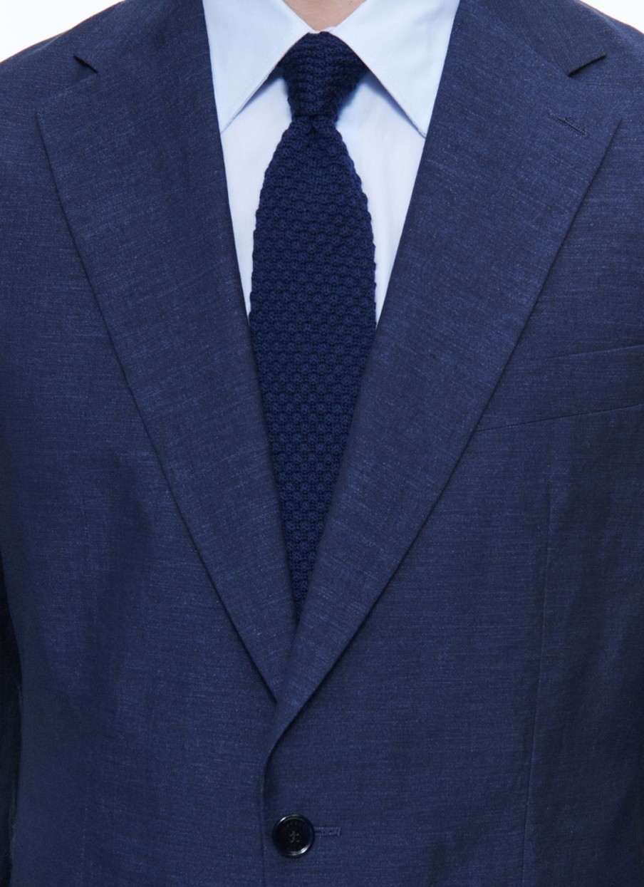 Suits | De Fursac Linen And Virgin Wool Straight Suit Medium Blue