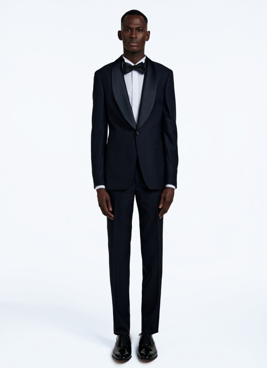 Suits | De Fursac Wool Tuxedo Navy Blue