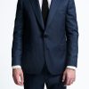 Suits | De Fursac Wool Suit With Micro Design Navy Blue - Micro Design