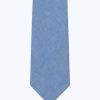 Ties | De Fursac Linen And Cotton Chambray Tie Denim Blue