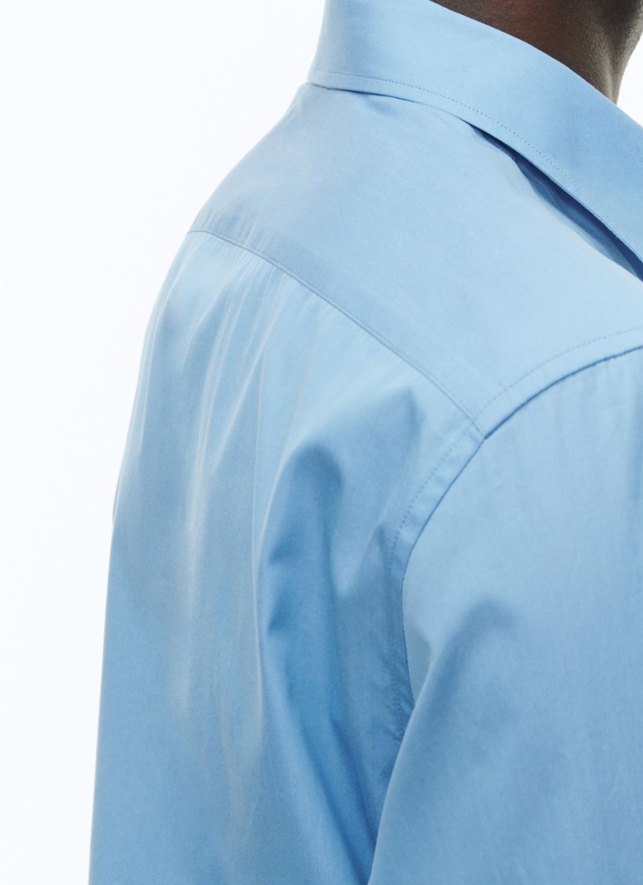 Shirts | De Fursac Cotton Shirt With A Swallow Collar Blue