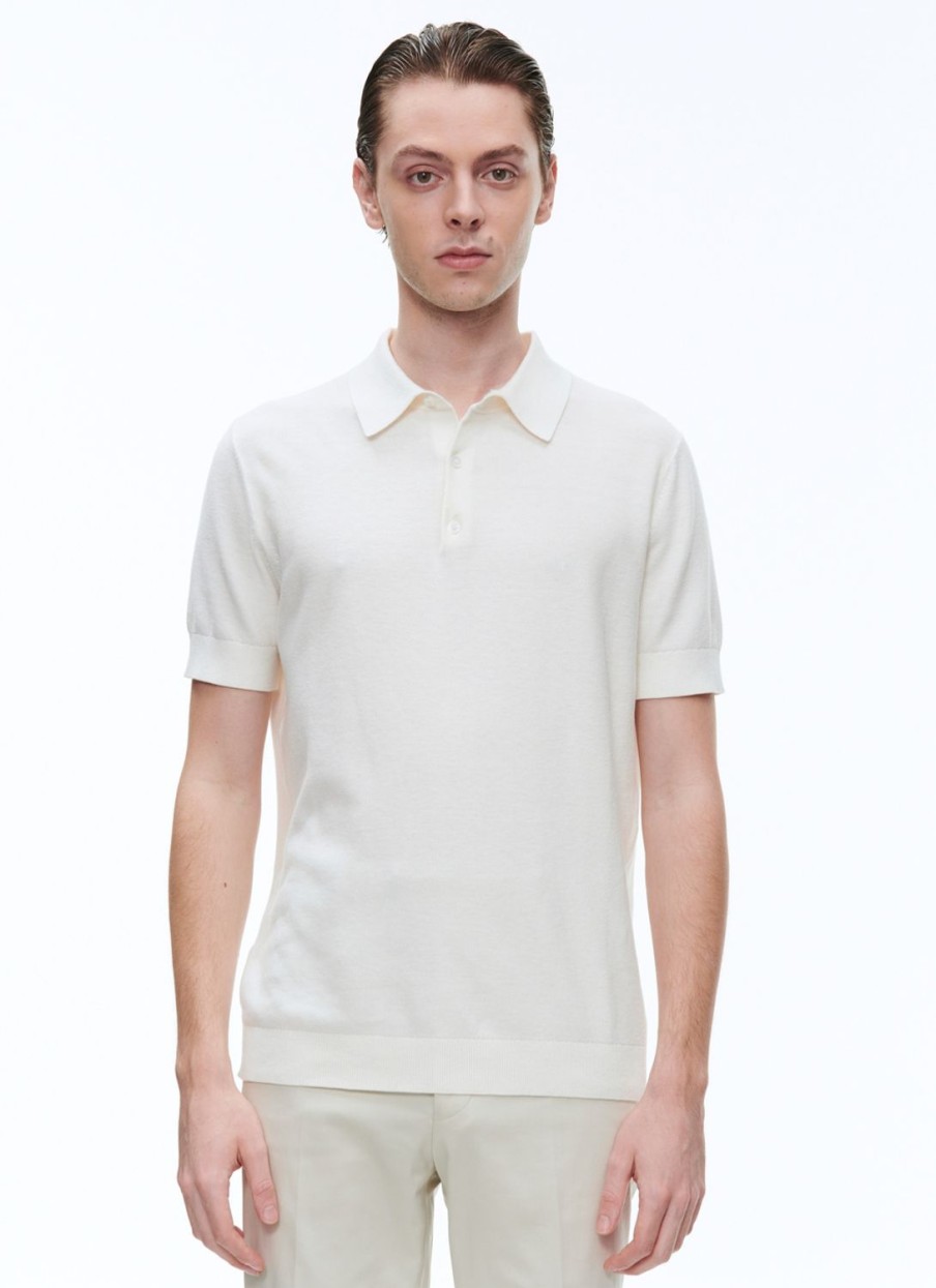 Polos & T-Shirts | De Fursac Cotton And Cashmere Polo Ecru