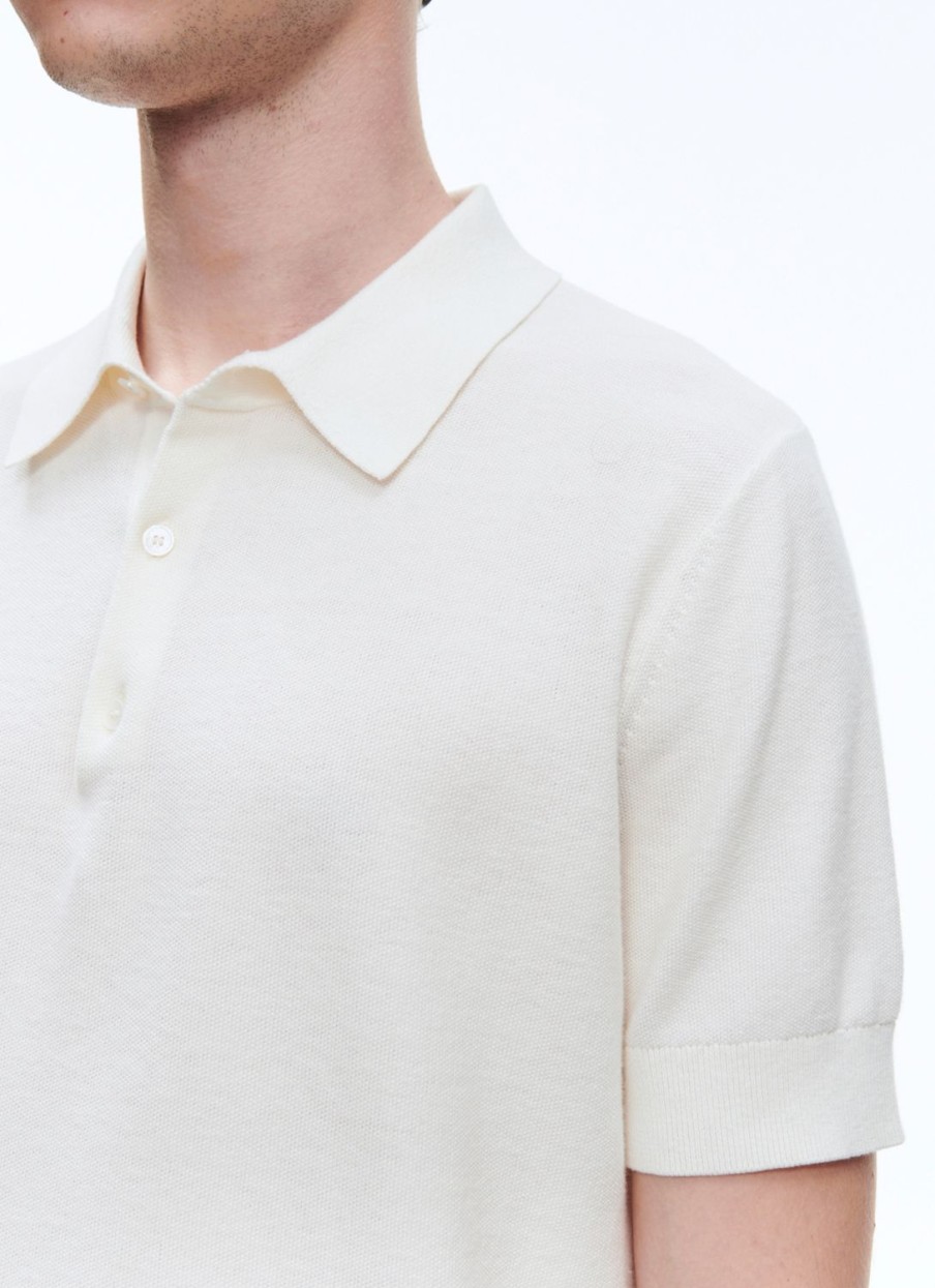 Polos & T-Shirts | De Fursac Cotton And Cashmere Polo Ecru