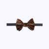 Ties | De Fursac Velvet And Silk Bow Tie Brown - Paisley Print