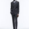 Suits | De Fursac Grey Wool Flannel Double-Breasted Suit Charcoal Grey