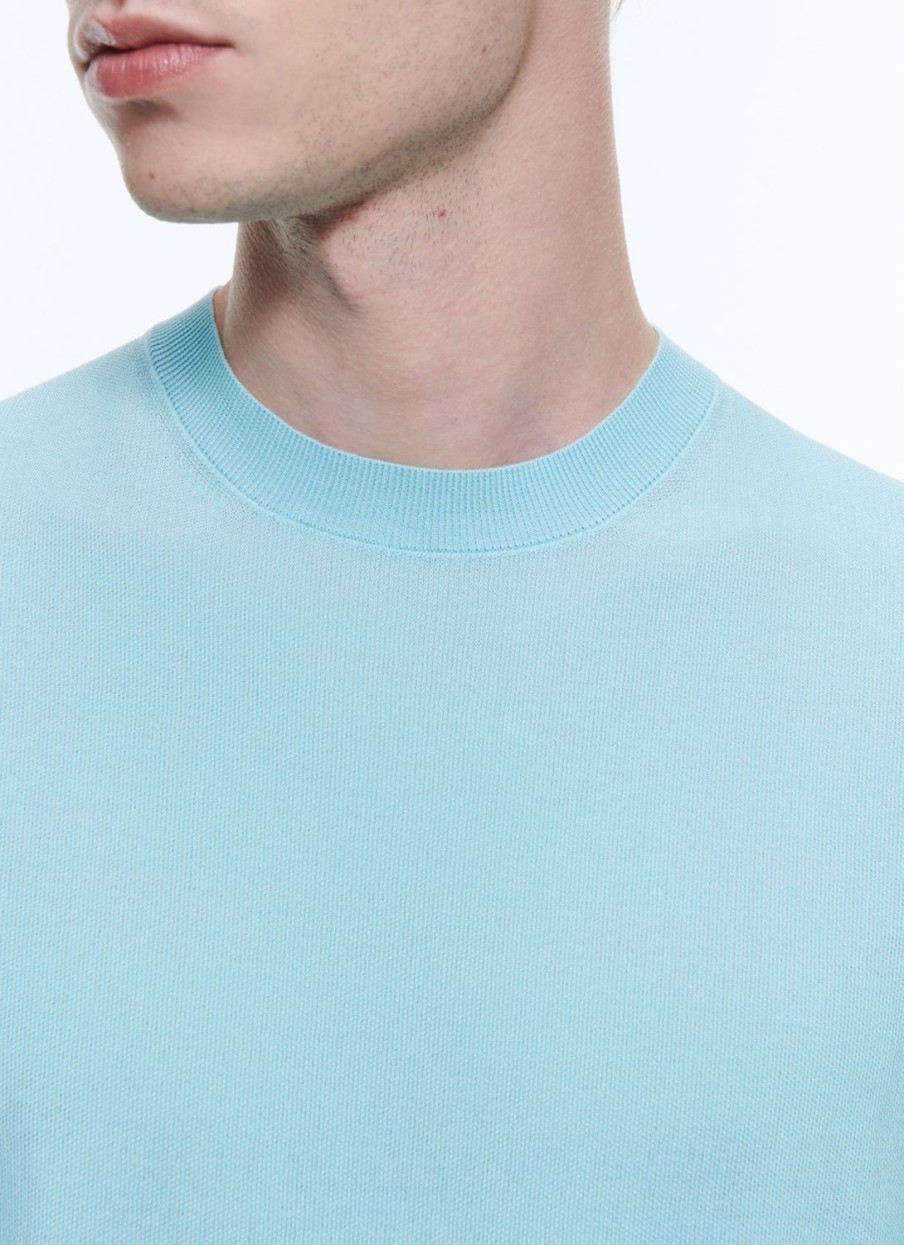 Polos & T-Shirts | De Fursac Cotton T-Shirt Sky Blue