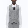 Suits | De Fursac Wool Flannel Suit Waistcoat Light Grey